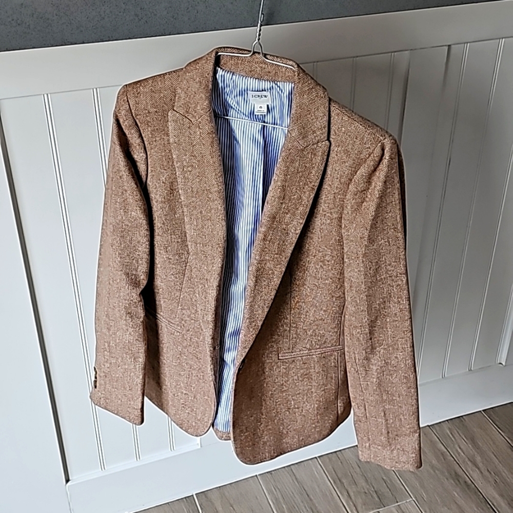 Wool tan blazer by J. Crew, size 6
